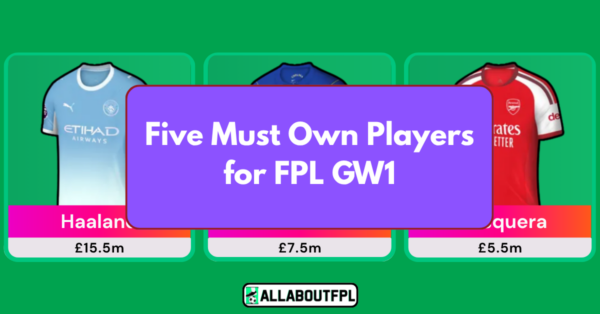 Five Must Own FPL Players to Have in Your GW1 FPL Team