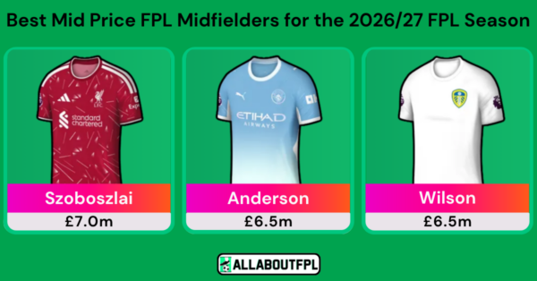 Best Mid-Price FPL Midfielders for the 26/27 Season | £6.5 to 7.5M