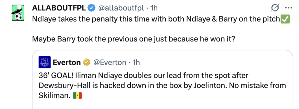 Penalty & Set Piece Takers - Everton 