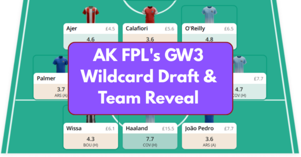 AK’s FPL GW3 Wildcard Team Reveal | 3x Top 5K Finishes