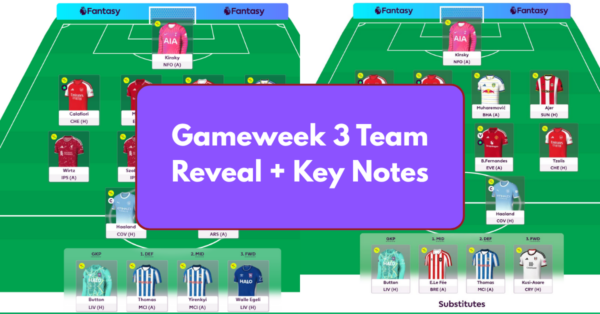 FPL GW3 Team Selection- Drafts, Transfer Plans and Chip Strategy
