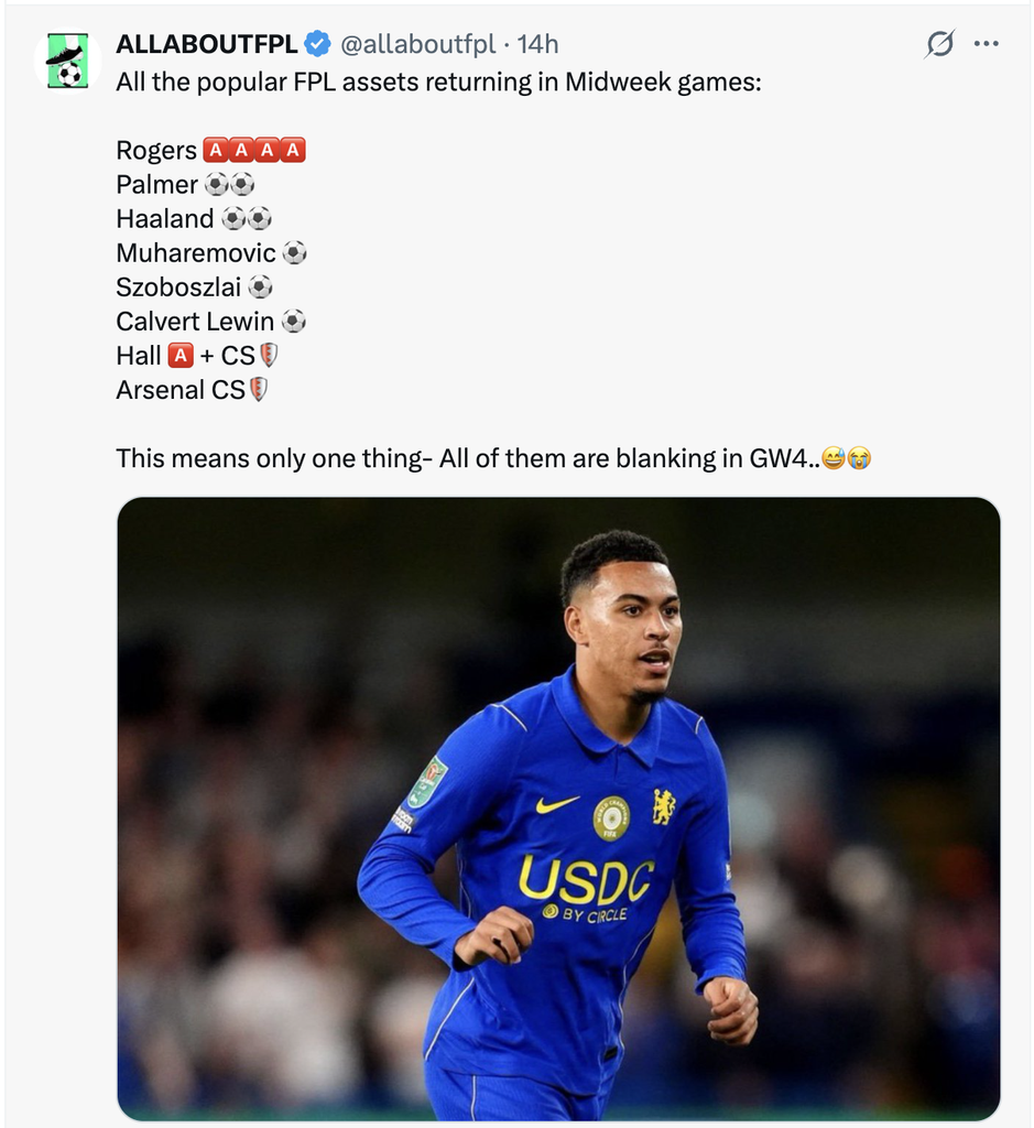 FPL midweek returns